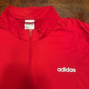 Adidas Bold Red Zip-Up Jacket